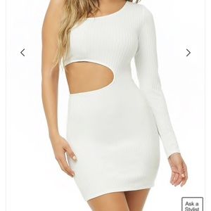 FOREVER 21 white cutout dress